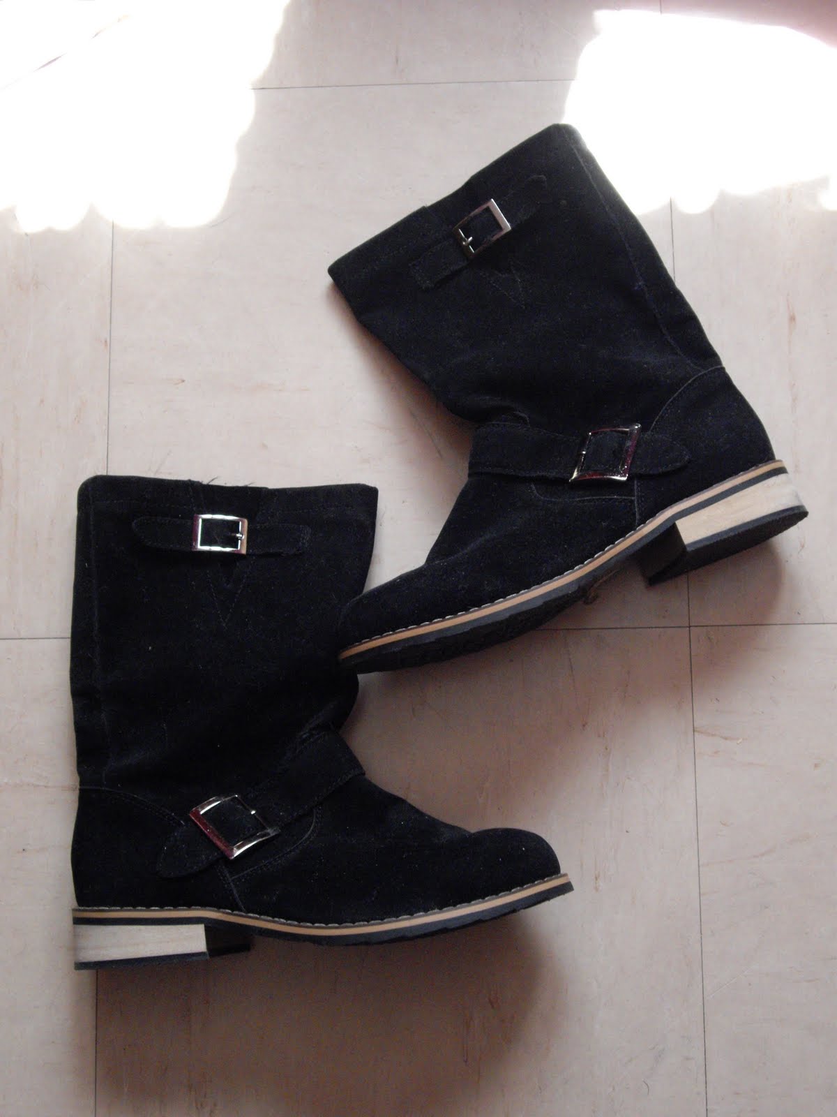 boots motardes noires femme