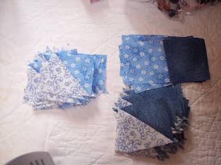 Make a blue baby quilt