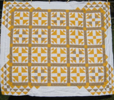 Two Color Quilt - Yellows and White