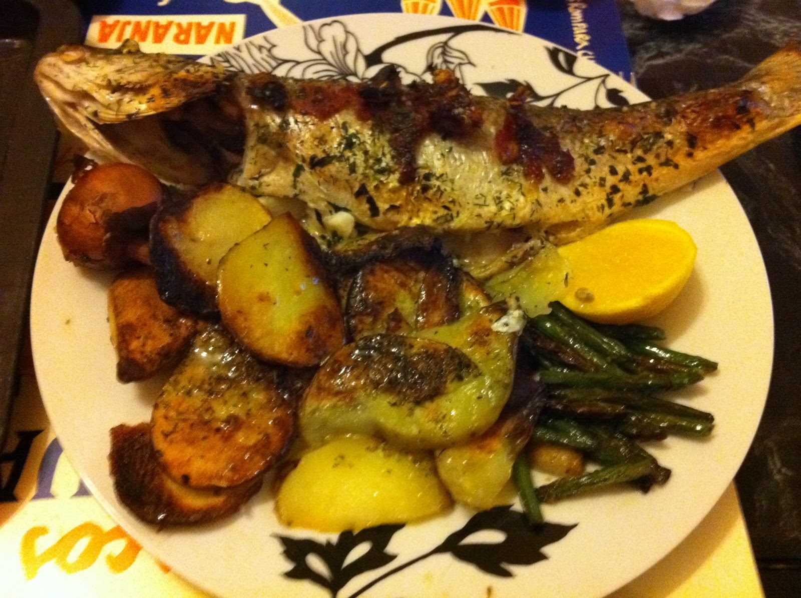 Egg's Kitchen Sea Bass with Sliced Roasted Potatoes