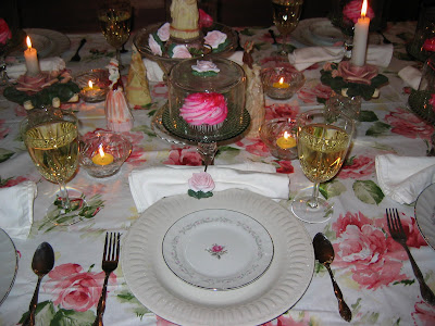 Glass Dinner Table on Lady Katherine Tea Parlor July 2009