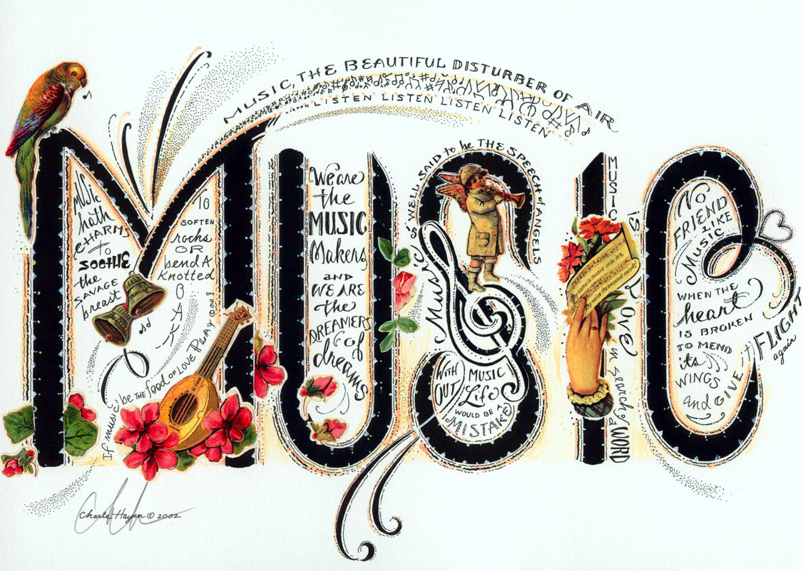 music word art