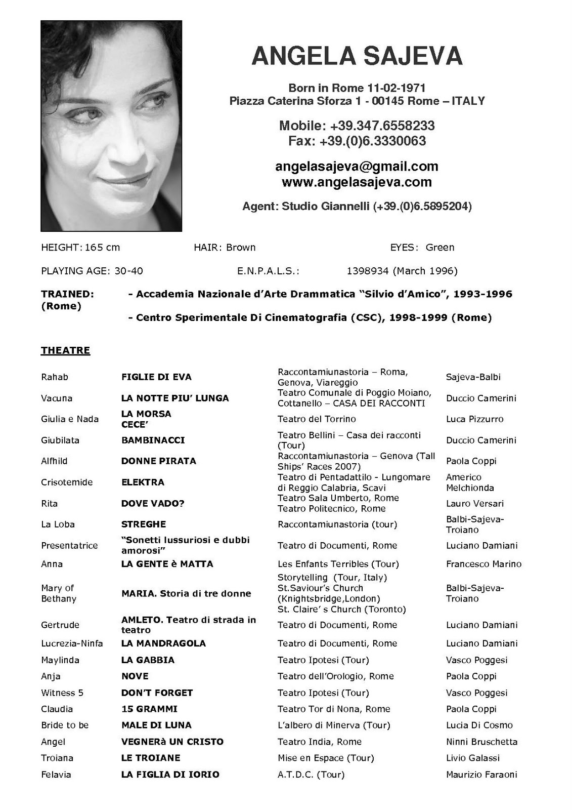 free example of cv in english