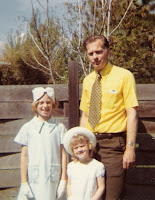 Easter 1973. Why did Mom insist we stare straight into the sun for pictures???