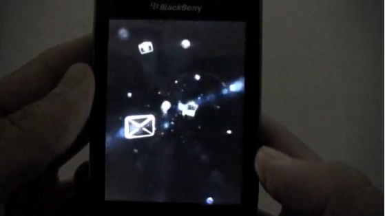 BlackBerry 6 OS start up.