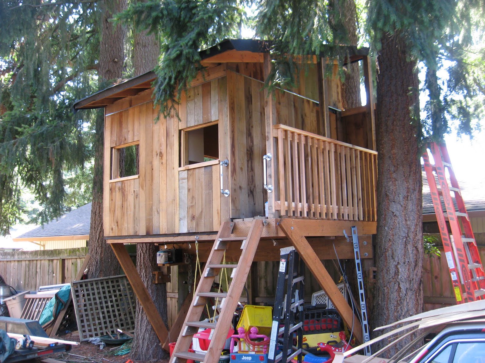 Beers Family Tree house Paneling, Siding, Railing, Stairing?