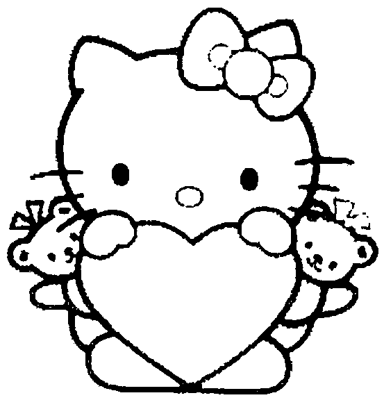 hello kitty para colorear hello kitty para colorear