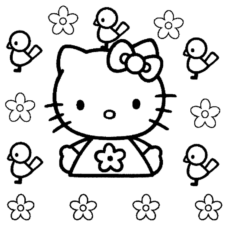 hello kitty para colorear