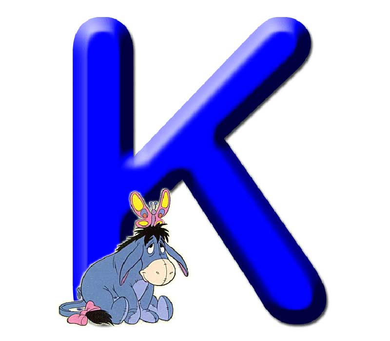 LETRA K DEL ABECEDARIO INFANTIL DE WINNIE THE POOH CON EL BURRITO IGOR LETRA K DEL ABECEDARIO INFANTIL DE WINNIE THE POOH CON EL BURRITO IGOR