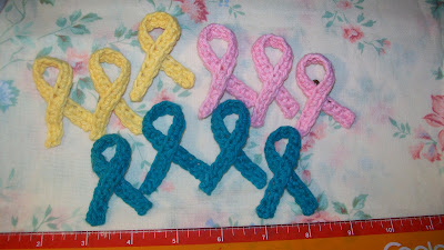 Crochet Ribbon Pattern for Cancer Awareness + Photo