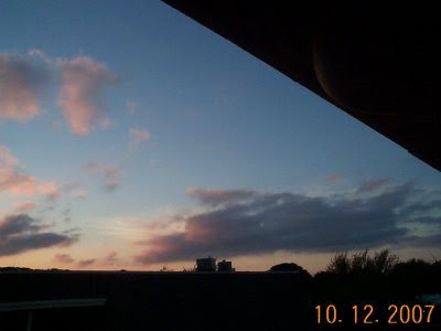 Sunrise: looking east by southeast