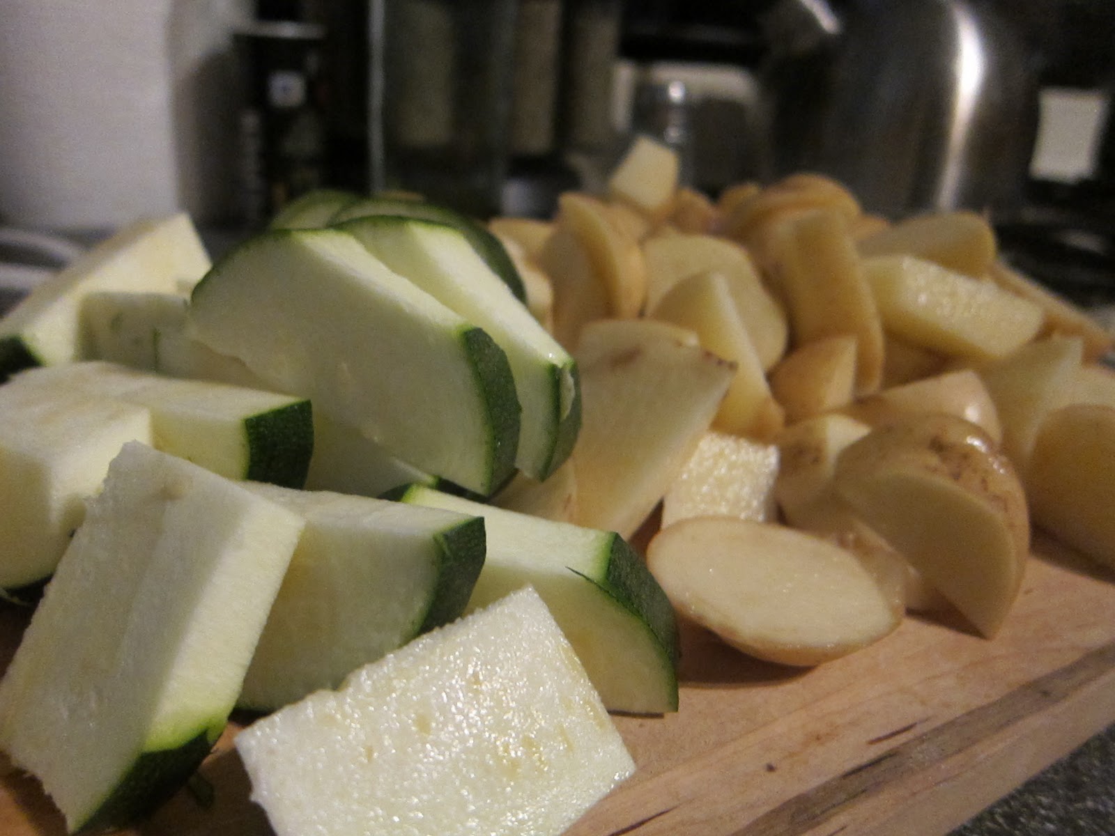 Churros con Chocolate Mashed Potatoes and Zucchini