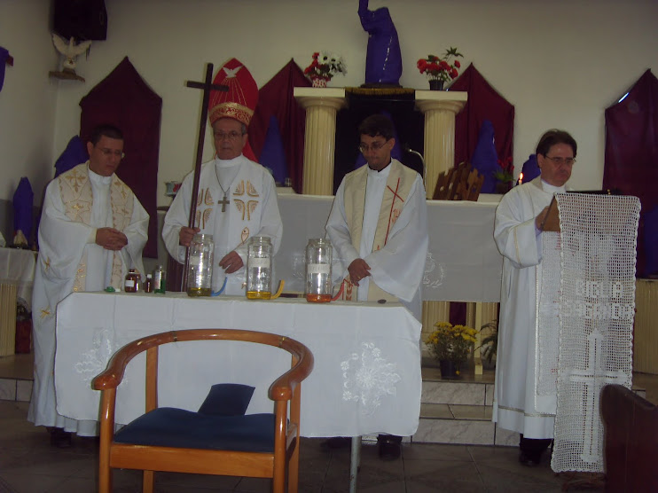 Pe. Francisco Folva, Dom Antonio Messias, Pe. Cassio Prado, Pe. Boanerges Waldemar