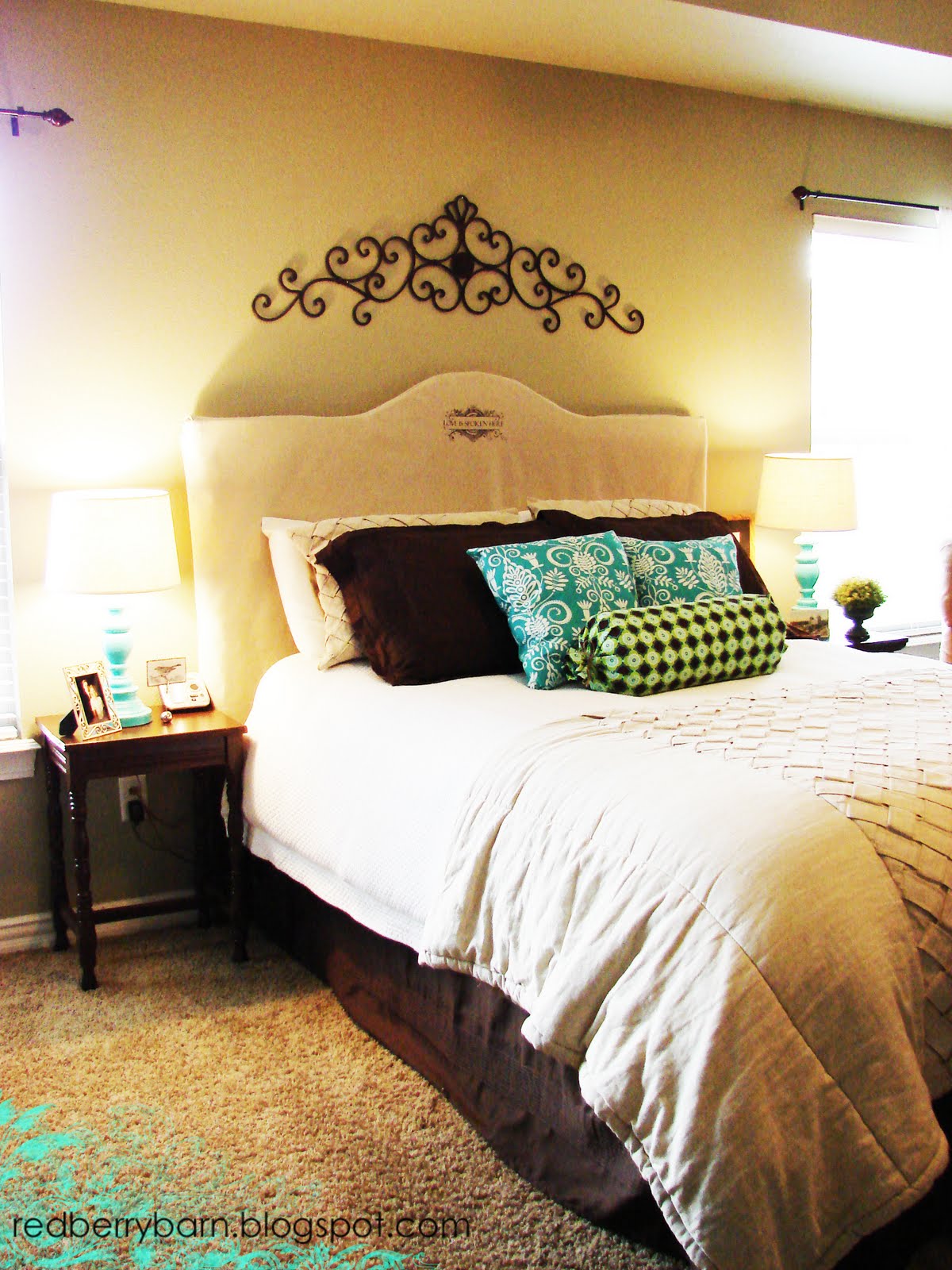 Redberry Barn Master Bedroom Re Do Drop Cloth Headboard