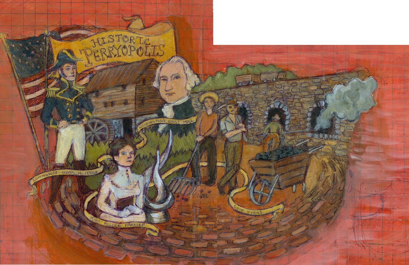 Perryopolis Heritage Mural The Design