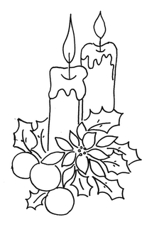 riscos de velas e sinos de natal desenhos e riscos