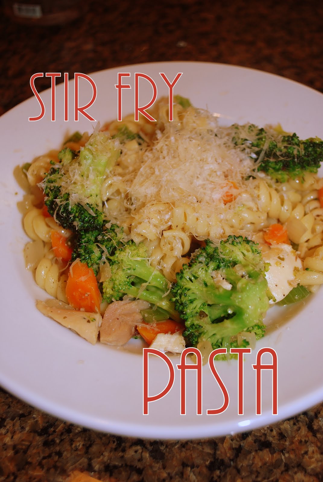 lizzy write stir fry pasta