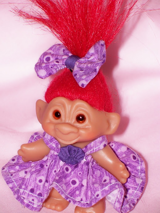 #T39 Purple Rain Dress For 3" Troll Doll