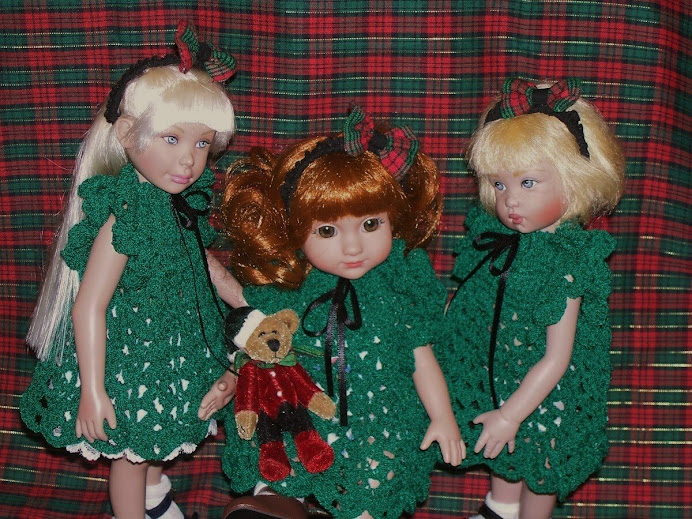 #29 Holly Green Holiday Dress for Ann Estelle, Bitty Bethany, LeeAnn Doll