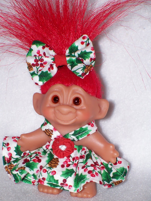 #T24 Christmas Pinecone Dress For Troll Doll