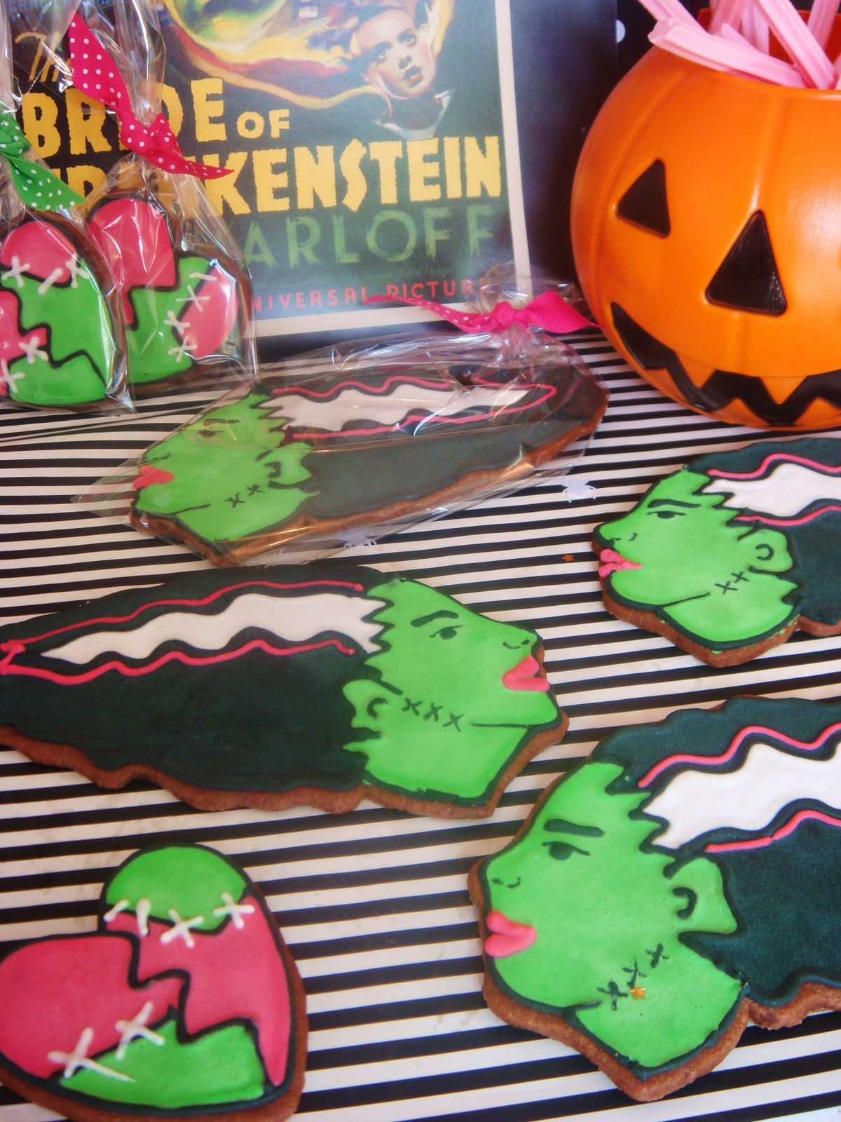 butter hearts sugar Bride Of Frankenstein Cookies