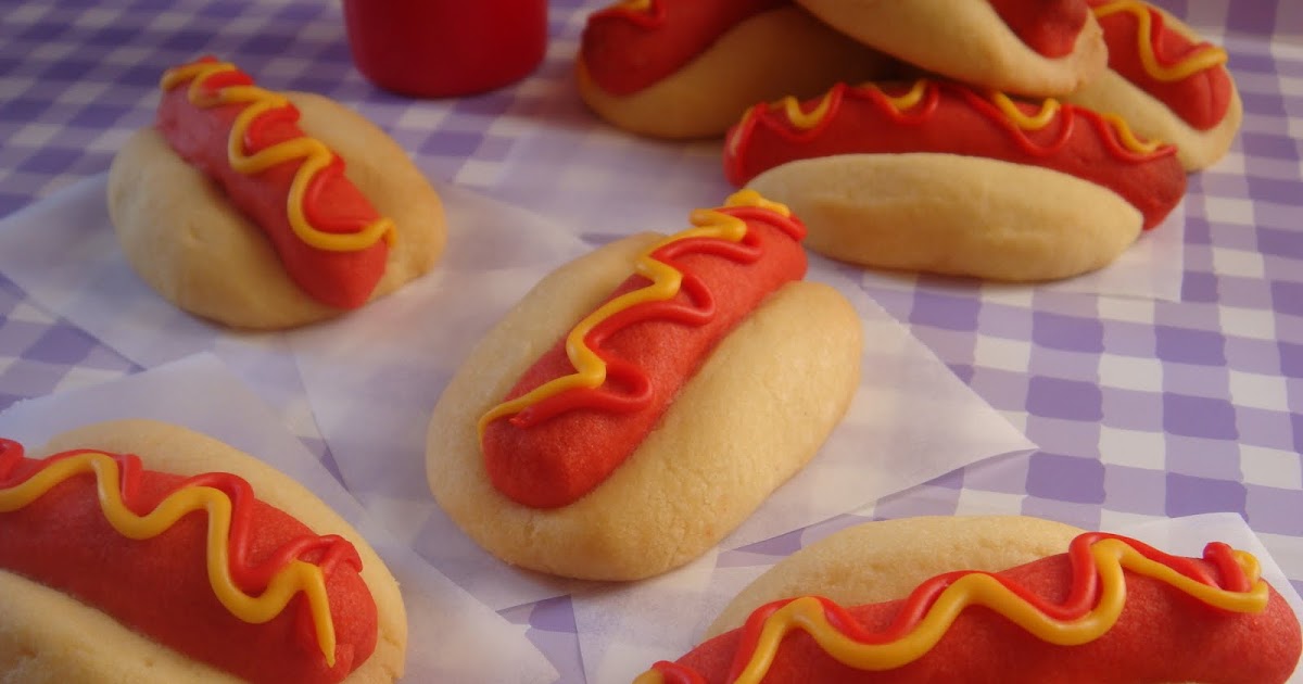 butter hearts sugar Hot Dog Cookies