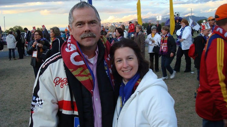 My honey, Mark Harnish and I at the Real Salt Lake soccer game