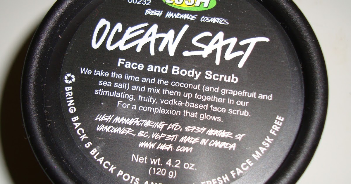 Prettied Up First Impressions of Lush "Ocean Salt" face and body scrub