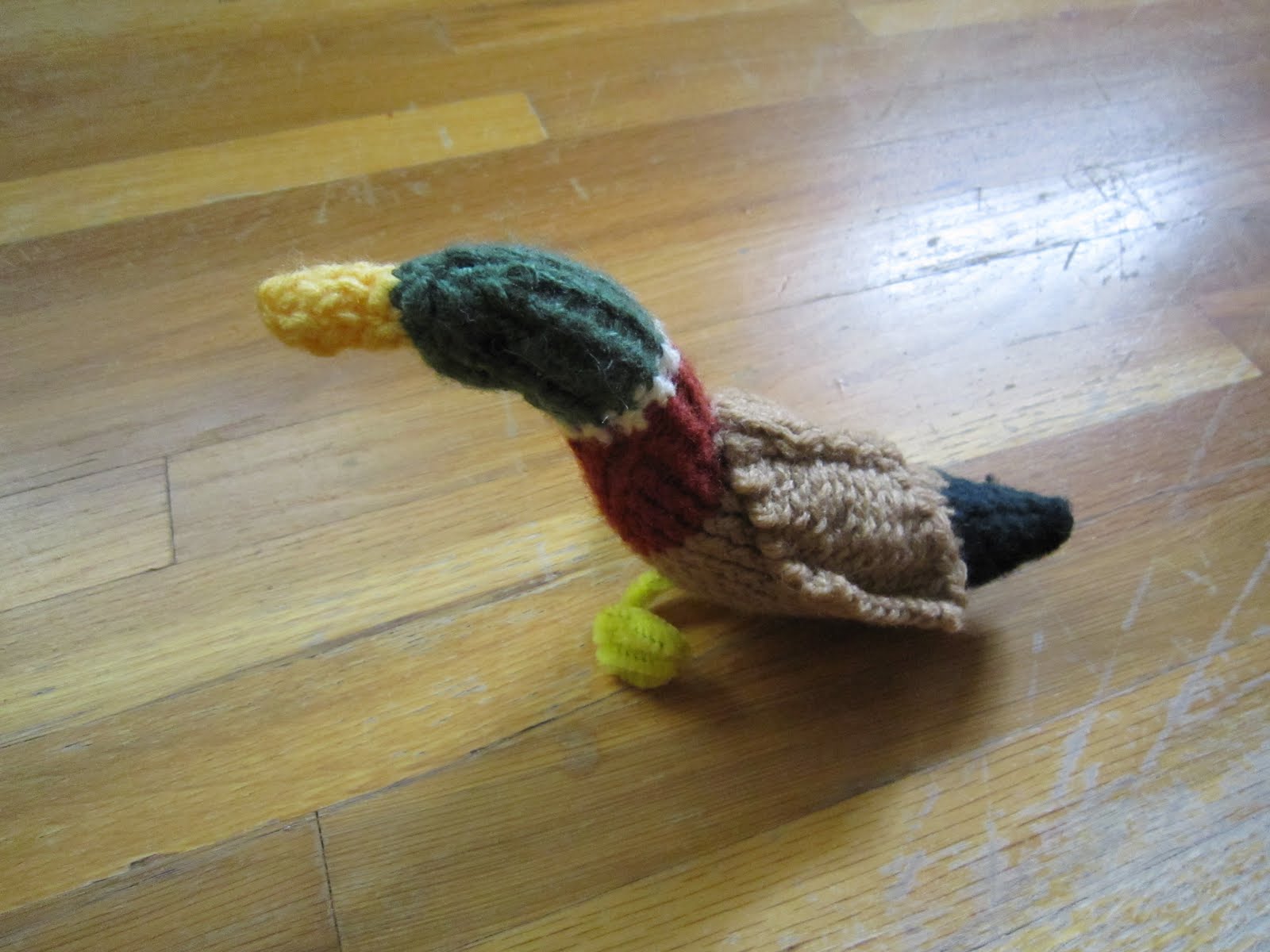In My Pajamas: Knitted Stuffed Duck
