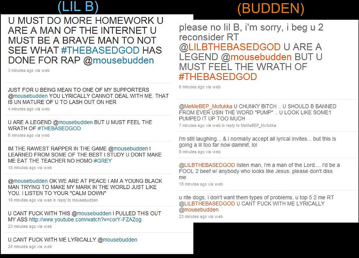 lil b vs joe budden twitter war sound in the signals