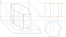 Prisma Hexagonal regular de bases horizontais