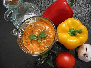 red pepper coulis
