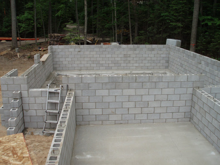 Foundation for the laundry room and garage is finished