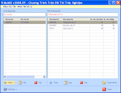 McMIX v2008.09 - Phần mềm trộn đề trắc nghiệm miễn phí tốt nhất