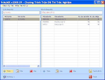 Phần mềm đảo đề trắc nghiệm McMix