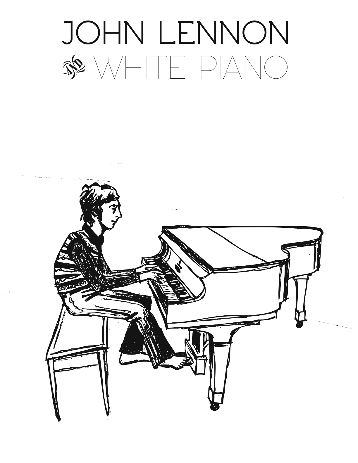 drawing of piano