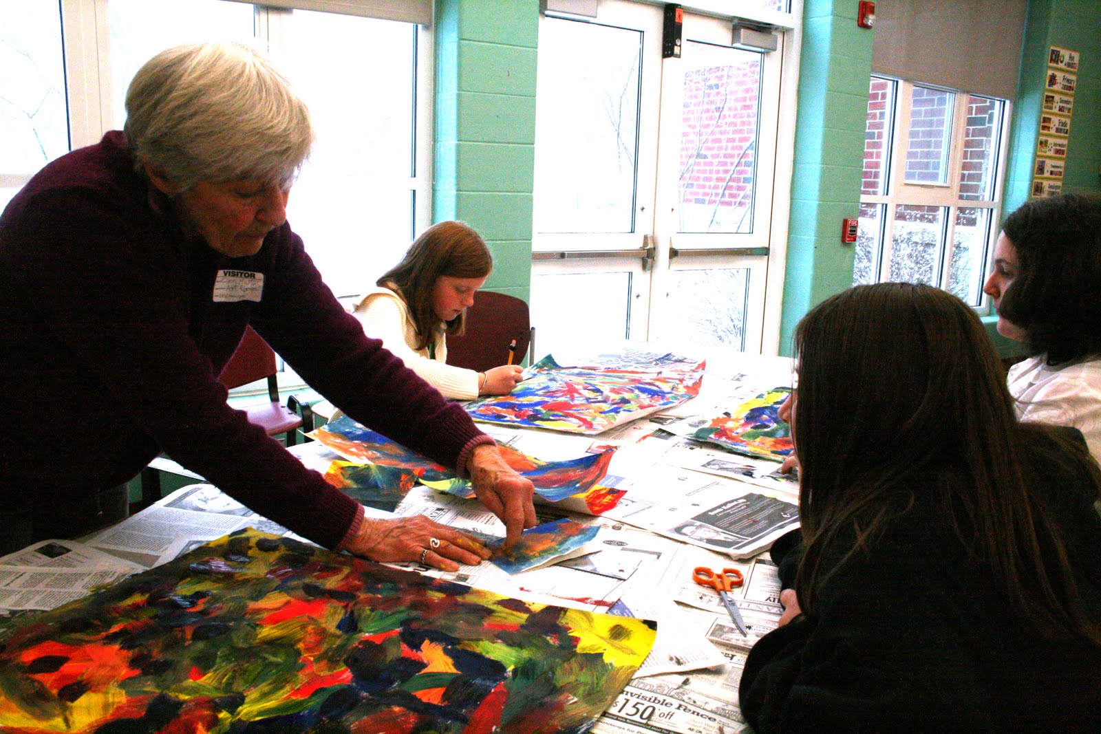 Monument Valley Regional Middle School Art Class Artist in the Classroom!