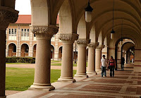 Arched walkway on Rice University campus.