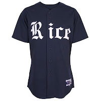 Rice baseball jersey.