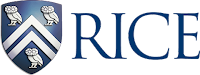 Rice logo and blue shield.