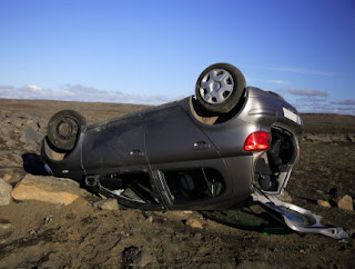 Don't get stuck like this car without auto insurance.