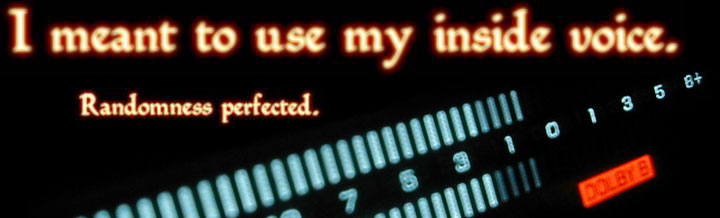 I meant to use my inside voice.