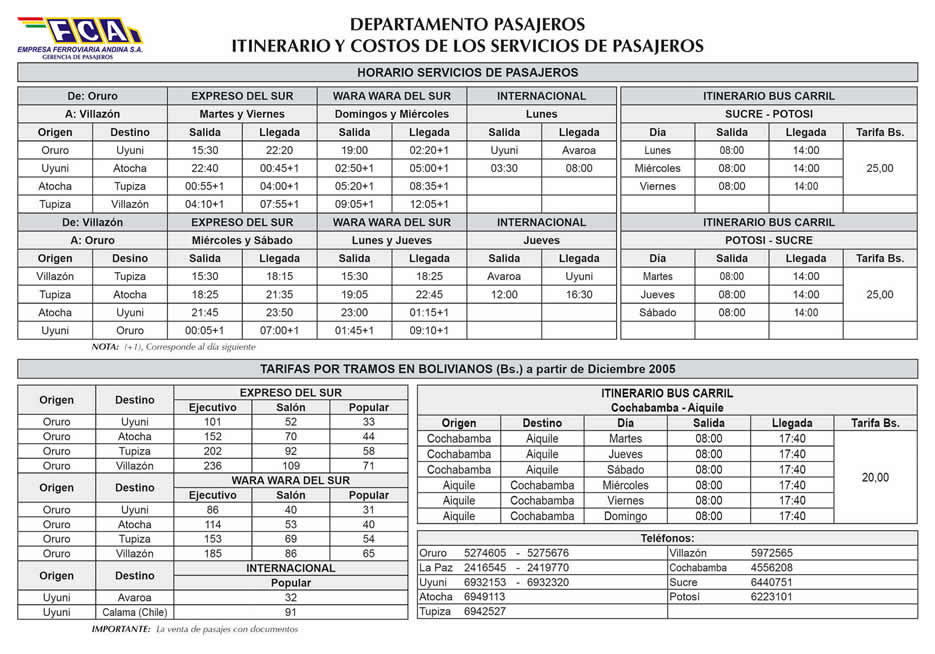 HORARIOS Y TARIFAS TREN horarios y tarifas tren: