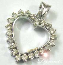 Heart Shape Diamond Pendant