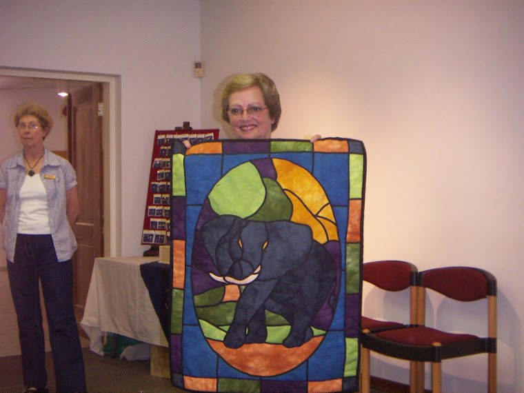 Stained Glass Elephant Quilt