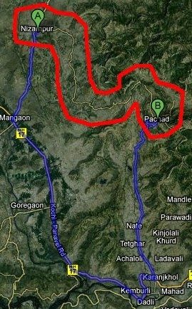 Distance From Pune To Mahad Pyarabola: Bike Ride: Pune To Raigad Via Nizampur-Pachad Shortcut
