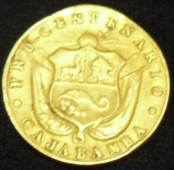 Ofertan en Mercado Libre Medalla cajabambina del año 1950 a 25 soles