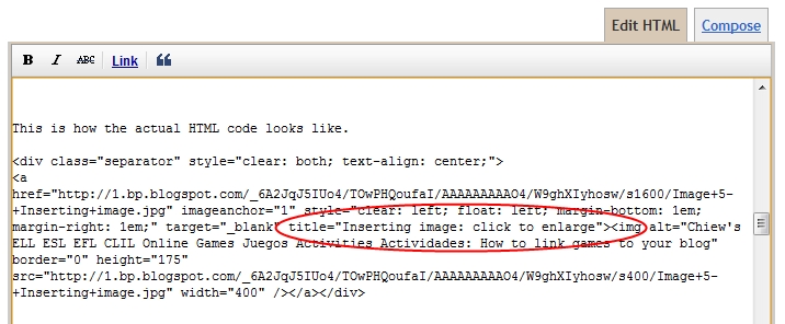 insert link image html code. "How to insert games?" I hear you screaming. If the site where you create 
