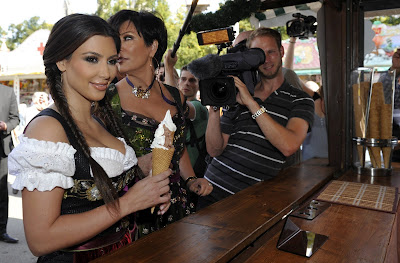 Kim Kardashian at Oktoberfest in Munich with here mum pictures