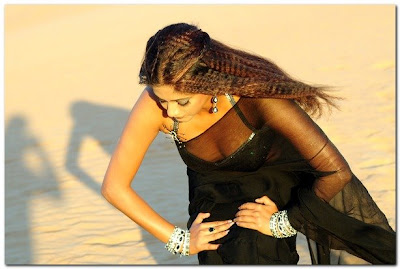priyamani cleavage show in black transparent saree pictures